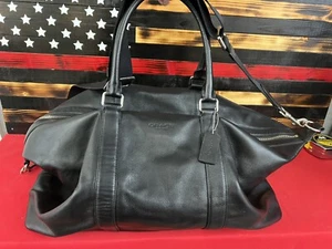 Coach Signature Pebbled Leather Men’s Women’s Weekender Travel Duffel With Tag - Picture 1 of 5