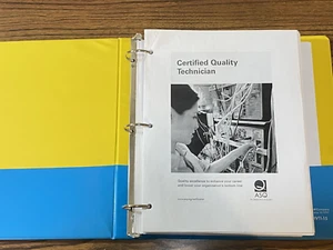 ASQ Certified Quality Technician (CQT) Training Binder – 800+ Pages from ASQ - Picture 1 of 20