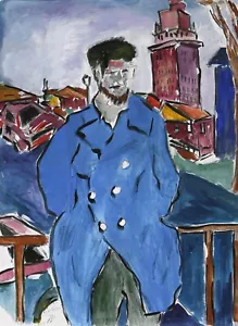 BOB DYLAN 'MAN ON A BRIDGE' LIMITED EDITION DRAWN BLANK SERIES PRINT 2008 SIGNED - Picture 1 of 4