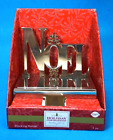 Holiday Inspirations Metal Weighted Stocking Hanger. NOEL. New!