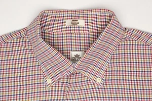 Peter Millar Shirt Mens M Multi Color Check Button Down Collar Cotton Long Slv - Picture 1 of 9