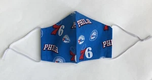 Gesichtsmaske Philadelphia 76ers, 2-lagig Baumwolle, Größe: Regular, SCHNELLER VERSAND! - Bild 1 von 7