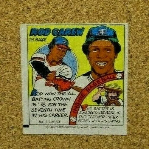 1979 Topps Baseball Comics #11 Rod Carew (Minnesota Twins)