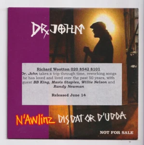 (LG718) Dr John, N'Awlinz Dis Dat Or D'Udda - 2004 DJ CD - Picture 1 of 2