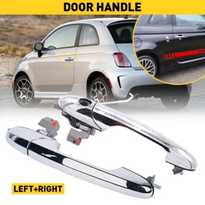 Front Exterior Outside Chrome Door Handle Left / Right Side LH RH for Fiat 500 - Picture 1 of 20