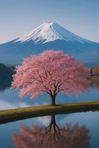 Cherry Blossom Mt. Fuji - Sakura Tree Japan - Picture 1 of 1