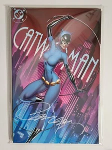 Catwoman 80 Aniversario 100 Pg Super Espectacular #1 Casi Nuevo Campbell FIRMADO Cubierta B - Imagen 1 de 3