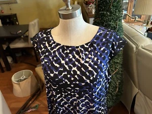 Abito donna APT.9 nero blu smanicato, lunghezza ginocchio tubino taglia PXL. - Foto 1 di 5