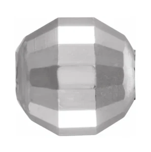 Espejo de oro blanco macizo de 4 mm de 14 k facetado biselado corte diamante cordón redondo - Imagen 1 de 3
