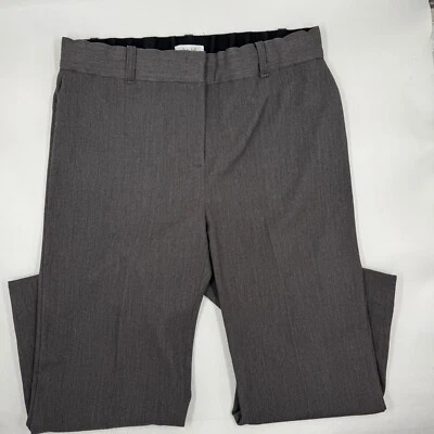 Pantalones para mujer Kate Hill talla 14W gris mezcla de poliéster tiro alto pierna recta Foto 1 de 4