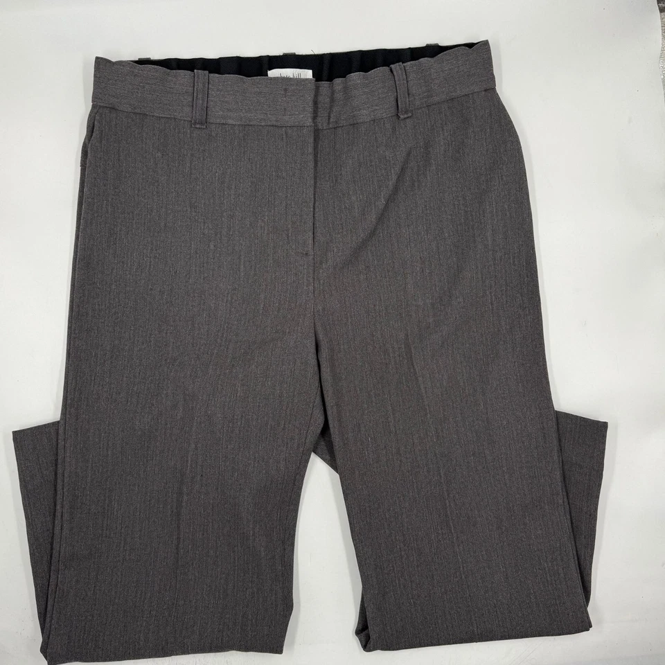 Pantalones para mujer Kate Hill talla 14W gris mezcla de poliéster tiro alto pierna recta Foto 1 de 4