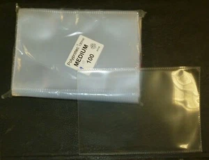 Plastic Storage Sleeves Pack of 100 Medium size approx 17x12 for notes or pc's - Picture 1 of 4
