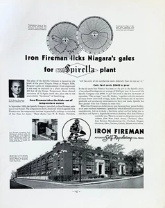 1935 Ad Iron Fireman Chicago Portland OR Coal Burner Spirella Co Niagara Falls - Picture 1 of 1