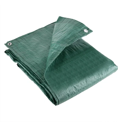 GroundMaster 80gsm Economy Green Durable Waterproof Groundsheet Cover Tarpaulin