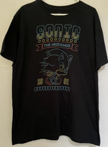 POP TEES SONIC  THE HEDGEHOG  mens tshirt size XL BLACK - Bild 1 von 4