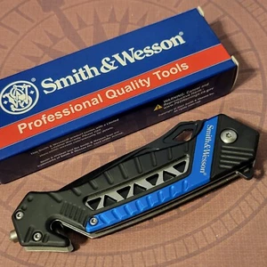 Smith & Wesson Resuce Knife Tactical Liner Lock Multi Tool 8Cr13MoV Steel - Picture 1 of 10