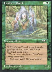 1X FYNDHORN DRUID (VERSION 2) GREEN ALLIANCES MTG MAGIC MP X1 (yourdeckbuilder) - Picture 1 of 1