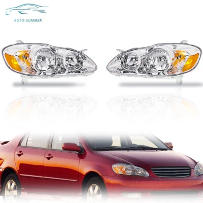 Faros delanteros izquierdo y derecho para Toyota Corolla 2003-2008 CE/LE/S sedán de 4 puertas Foto 1 de 4