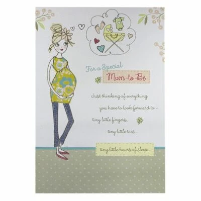 Hallmark New Baby Card Mum 'Congratulations' Mum To Be Shower Born Boy Girl - Image 1 of 2
