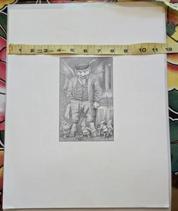 Maurice Sendak 1971 Litho Print "Zlateh the Goat" Imp Golem Devil 1971 Copyright - Picture 1 of 4