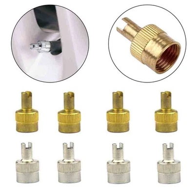 8*-Car Valve Key Metal Valve Cap With Key Valve Extractor Car Valve Cap - Image 1 of 4
