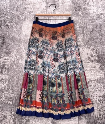 Falda G Label By Goop 6 Mujer Patchwork Gato Plisada Midi Foto 1 de 4