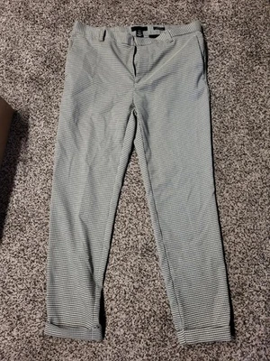 Nuevo Pantalones de Vestir H&M Negro Blanco Calce Ajustado Mujer Talla 32 Bolsillos Foto 1 de 4