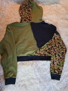 Broken Promises Reaper Camo Patchwork Girls Hoodie Size Medium - Picture 1 of 16