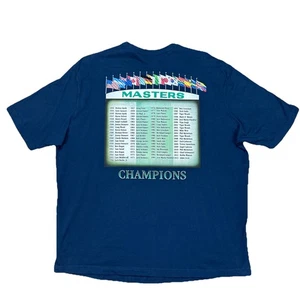 2014 Masters Golf T Shirt Men’s 2XL Blue Champions Palmer Woods Nicklaus XXL - Picture 1 of 6