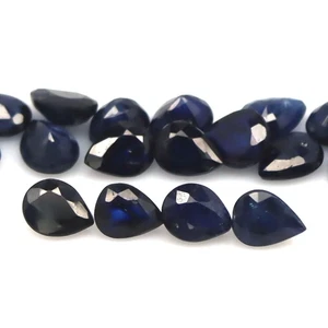 7.55 CT. Heated 19Pcs Blue Sapphire Madagascar Pear - Picture 1 of 4