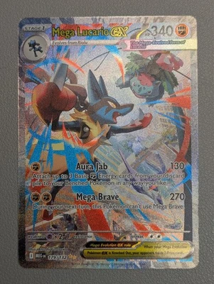 Juego de cartas coleccionables Pokémon Mega Evoluciones Mega Lucario EX SIR 179/132 casi nuevo - Paquete fresco Foto 1 de 3