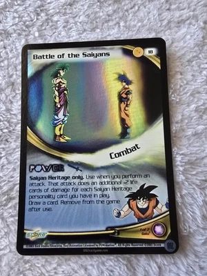 DBZ Dragon Ball Z FOIL Battle Of The Saiyans 18 CCG Limited Broly Subset MP   - Image 1 of 4
