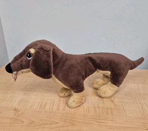 Ikea Dachshund Peluche Cachorro 18” Weiner Perro Marrón Bronceado Ojos Cosidos - Imagen 1 de 10