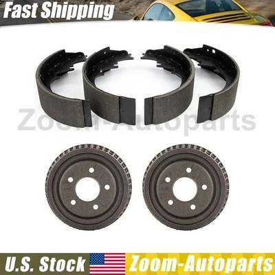 Tambores de freio traseiros + sapatas de freio para 1988 - 1995 1996 1997 1998 Chevrolet C2500 - Imagem 1 de 4