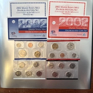 2002 P&D 20 Coin United States Mint Uncirculated Coin Set OGP - Picture 1 of 5