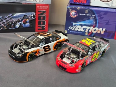 2 Action 1:24 Diecast Clear Stock Car JEFF GORDON DuPONT DALE EARNHARDT JR - Image 1 of 4