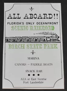 1972 Print Ad Florida Fort Lauderdale Scenic Railroad Birch State Park Marina - Picture 1 of 1