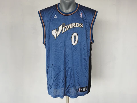 Washington Wizards Jersey Adidas #0 Arenas Blue Shirt Size XL NBA Basketball Cover