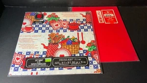 VTG Carlton, AGC Wedding Wrapping Paper Gift Wrap Lot (2) NISP Solid Red Kitchen - Picture 1 of 5