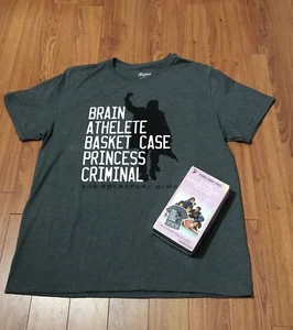 VHS Boxed The Breakfast Club Walmart Exclusive Grey T Shirt Size L & XL Unisex - Picture 1 of 6
