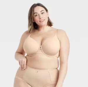 Sujetador Auden Cobertura Completa Ligeramente Forrado Con Aros Beige Talla 46C - Imagen 1 de 1