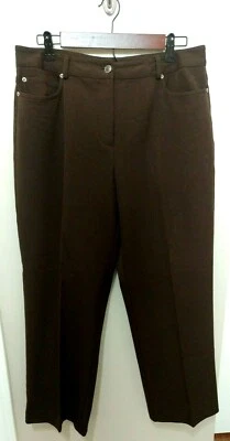 Women cropped pants, Rafaella, brown, size 12 - Изображение 1 из 3
