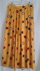 S.K. COMPANY yelow Polka dot Skirt knee LENGTH  Sz 12 - Picture 1 of 9