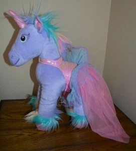 Build A Bear BAB Beary Fairy Friends lila pastell Regenbogen Einhorn Plüsch - Bild 1 von 4