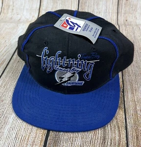 Vintage Deadstock 90s NHL Tampa Bay Lightning Snapback Hat Hockey The Game USA - Picture 1 of 7