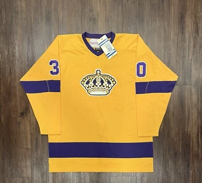 Vintage Mitchell & Ness Rogie Vachon #30 LA Kings NHL Hockey Jersey NWT - Sz 56 - Image 1 of 4