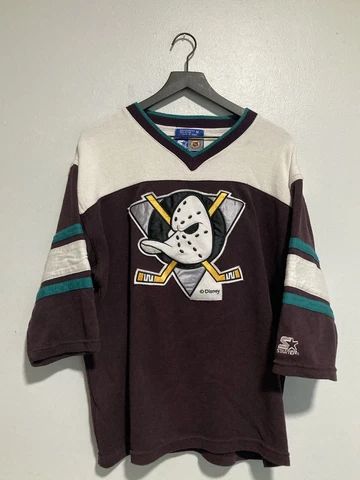Vintage Anaheim Ducks Jersey Style Sweater  Medium Hockey STARTER 90s NHL Cover