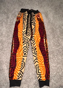 Vintage Hand-sewn Joggers African Print Joggers Stylish+Comfortable Size 8 Kids - Picture 1 of 3