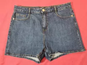 GEORGE Skye Women Jeans Ladies Casual Holiday Beach Shorts Blue UK 16 - Picture 1 of 12