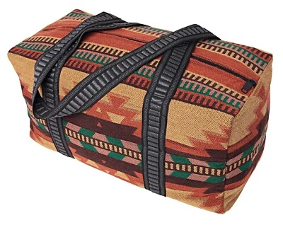 Southwest Weekender Bag,  Gold / Copper Blanket Pattern, Carry On Bag 18”, Wheat - Image 1 of 3